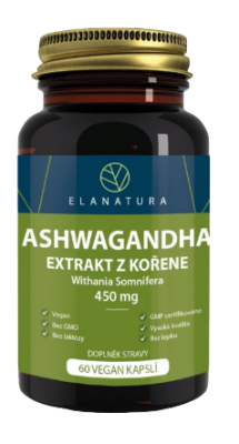 Elanatura Ashwagandha extrakt z kořene (ašvaganda) 450 mg 60 kapslí