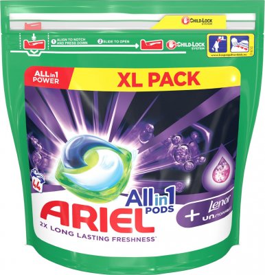 Ariel gelové kapsle All in 1 + Lenor unstoppables 44ks