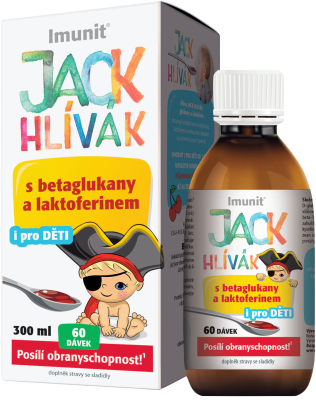 Hlíva JACK HLÍVÁK sirup 300ml glukany + laktoferin