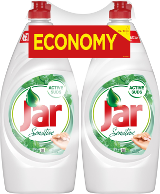 Jar Sensitive prostředek na nádobí Tea Tree & Mint 2x900ml