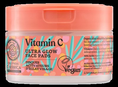 Natura Siberica Rakytník C-Berric - Vitamin C - ultra zářivé vatové tampony 20ks