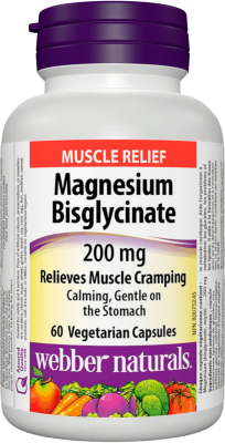 Webber Naturals Hořčík bisglycinát 200mg 60 kapslí Webber Naturals Hořčík bisglycinát 200mg 60 kapslí
