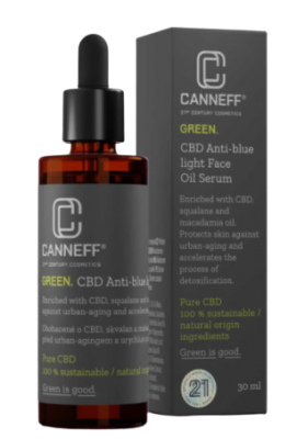 CANNEFF GREEN. CBD Anti-blue light pleťové olejové sérum 30ml
