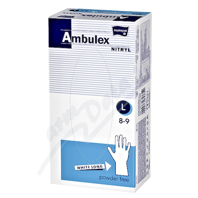 Ambulex nitrilové jednorázové rukavice L 100 ks
