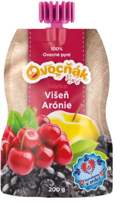 OVOCŇÁK PYRÉ JABLKO-VIŠEŇ-ARONIE 200g