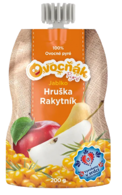 OVOCŇÁK PYRÉ JABLKO-HRUŠKA-RAKYTNÍK 200g