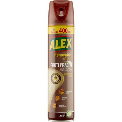 Alex spray na nábytek antistatický hnědý 400 ml