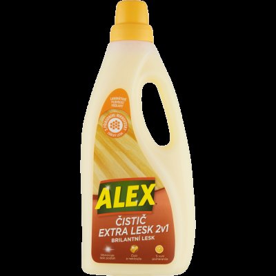 Alex Extra péče 2v1 s leskem, čistič dřevěných laminátových plovoucích podlah, s pomerančovou vůní, 750ml