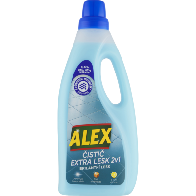Alex Extra péče 2v1 s leskem, čistič dlažby, lino a vinyl, s citronovou vůní 750ml