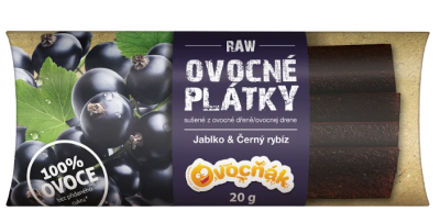 OVOCŇÁK plátky Jablko-Černý rybíz 20g