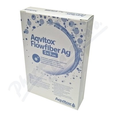 Aqvitox Flowfiber Ag 5x5cm antimikrobiální 10ks