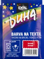 Duha barva na textil č.01 červená 15g