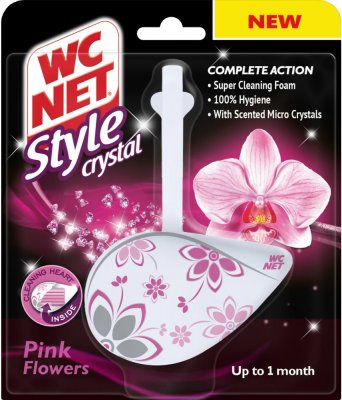 WC NET Style Crystal Pink Flowers závěs 36,5g