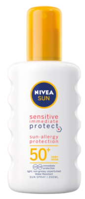 Nivea SUN Sensitive Sprej na opalování SPF50+ 200 ml