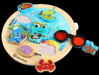 Baby Einstein, Hračka dřevěná puzzle Submarine Adventure HAPE,18m+