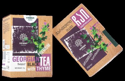 Manna Premium gruzínský Černý čaj s tymiánem sypaný 70g Manna Premium gruzínský Černý čaj s tymiánem sypaný 70g