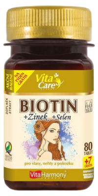 Biotin 300 µg + Selen + Zinek - 80+7tbl.