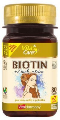 Biotin 300 µg + Selen + Zinek - 80+7tbl.