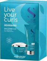 Alfaparf Milano Semi Di Lino Curls dárkový set pro silné vlasy 3ks