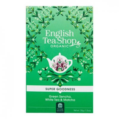 Čaj Sencha, Bílý čaj a Matcha 20 sáčků BIO ENGLISH TEA SHOP