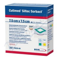 Cutimed Siltec Sorbact antimikrobní krytí 7.5x7.5cm 10ks