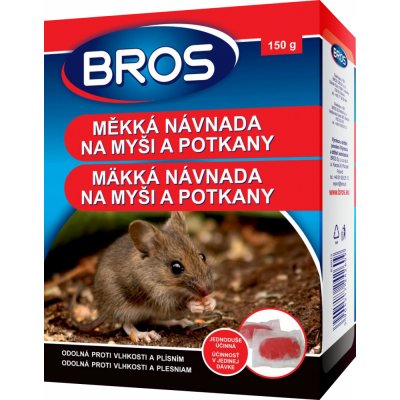 BROS Měkká návnada proti myším, krysám a potkanům 150g