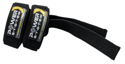 Power System trhačky na posilování LIFTING POWER STRAPS BLACK/YELLOW One Size 2 ks