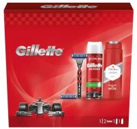 Gillette Dárková sada Mach3 Turbo holicí strojek + 1 holicí hlavice + pěna na holení + sprchový gel