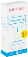 Intimed Pregnancy hCG DipStick těhotenský test pro domácí použití s kalíšky 2ks