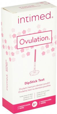 IntiMed Ovulation hLH dipStick ovulační test pro domácí použití s kalíšky 6 ks