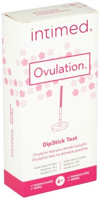 Intimed Ovulation hLH dipStick ovulační test pro domácí použití s kalíšky 6 ks