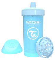 Twistshake netekoucí lahev s pítkem pastelově modrá 12+m 360 ml