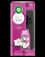 Airwick Automatický Spray komplet Jemný satén a Měsíční lilie 250ml