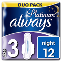 Always vložky Ultra Platinum Night Duo 12ks