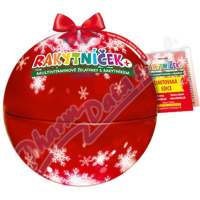RAKYTNÍČEK+ želatinky 50ks Vánoční červená koule