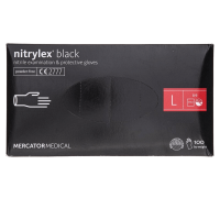 Mercator Medical nitrilové rukavice černé velikost L