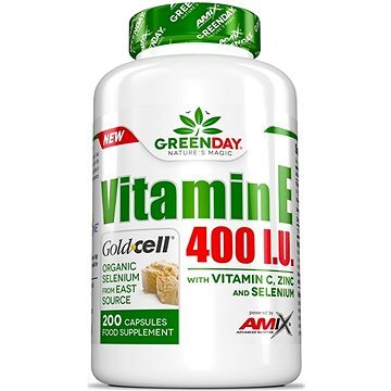 Amix Nutrition Green Day Vitamin E 400 I.U. Life+, 200 kapslí (8594159533936)