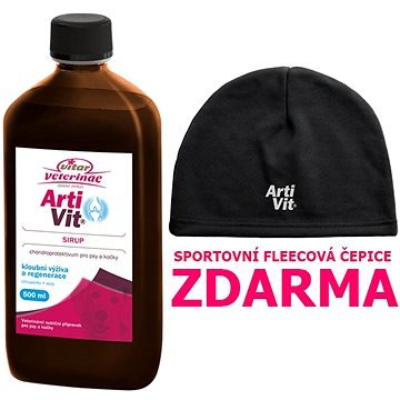 Vitar Veterinae Artivit sirup 500 ml + Sportovní fleecová čepice(8595011138856 )