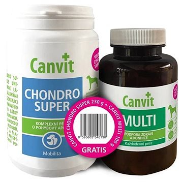 Canvit Chondro Super 230 g + Canvit Multi pro psy 100 g(8595602546138)