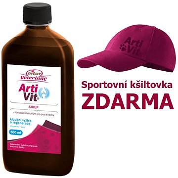 Vitar Veterinae Artivit sirup 500 ml + kšiltovka(8595011140194)