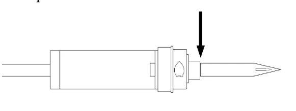 A white outline of a cigarette
Description automatically generated