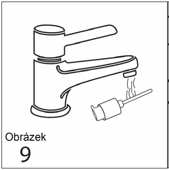 A drawing of a faucet and a toilet brush
Description automatically generated